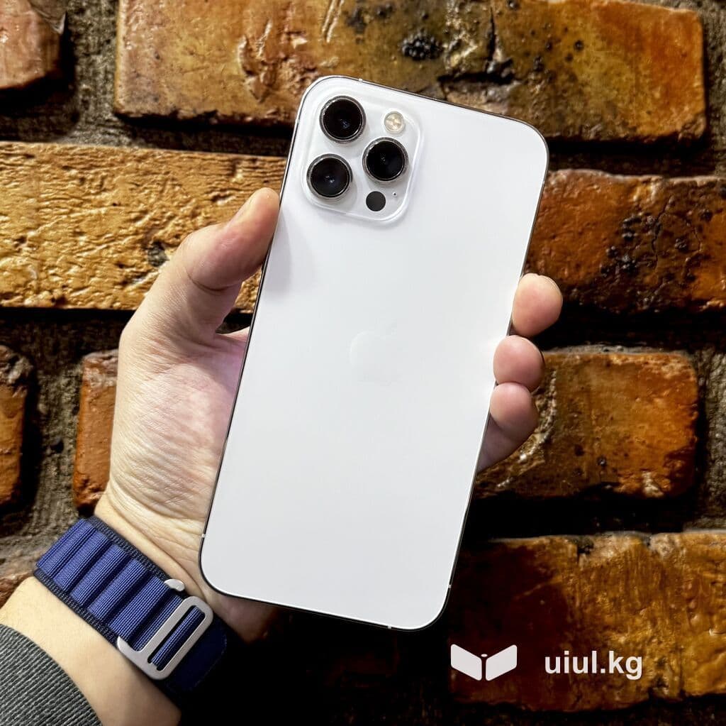 IPhone 12 Pro Max, Б/у, 128 ГБ, Белый, Защитное стекло, Чехол, 93 %