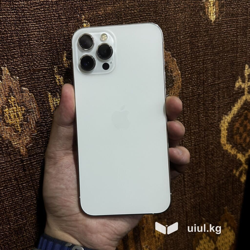 IPhone 12 Pro Max, Б/у, 128 ГБ, Белый, Защитное стекло, Чехол, 93 % 8 из 8