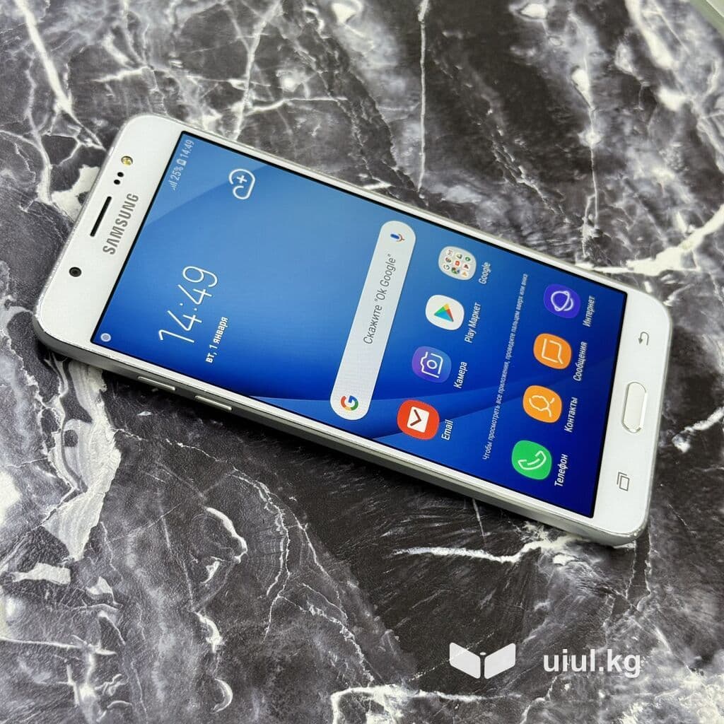 Samsung Galaxy J7 2016, Б/у, 16 ГБ, цвет - Белый, 2 SIM 13 из 16