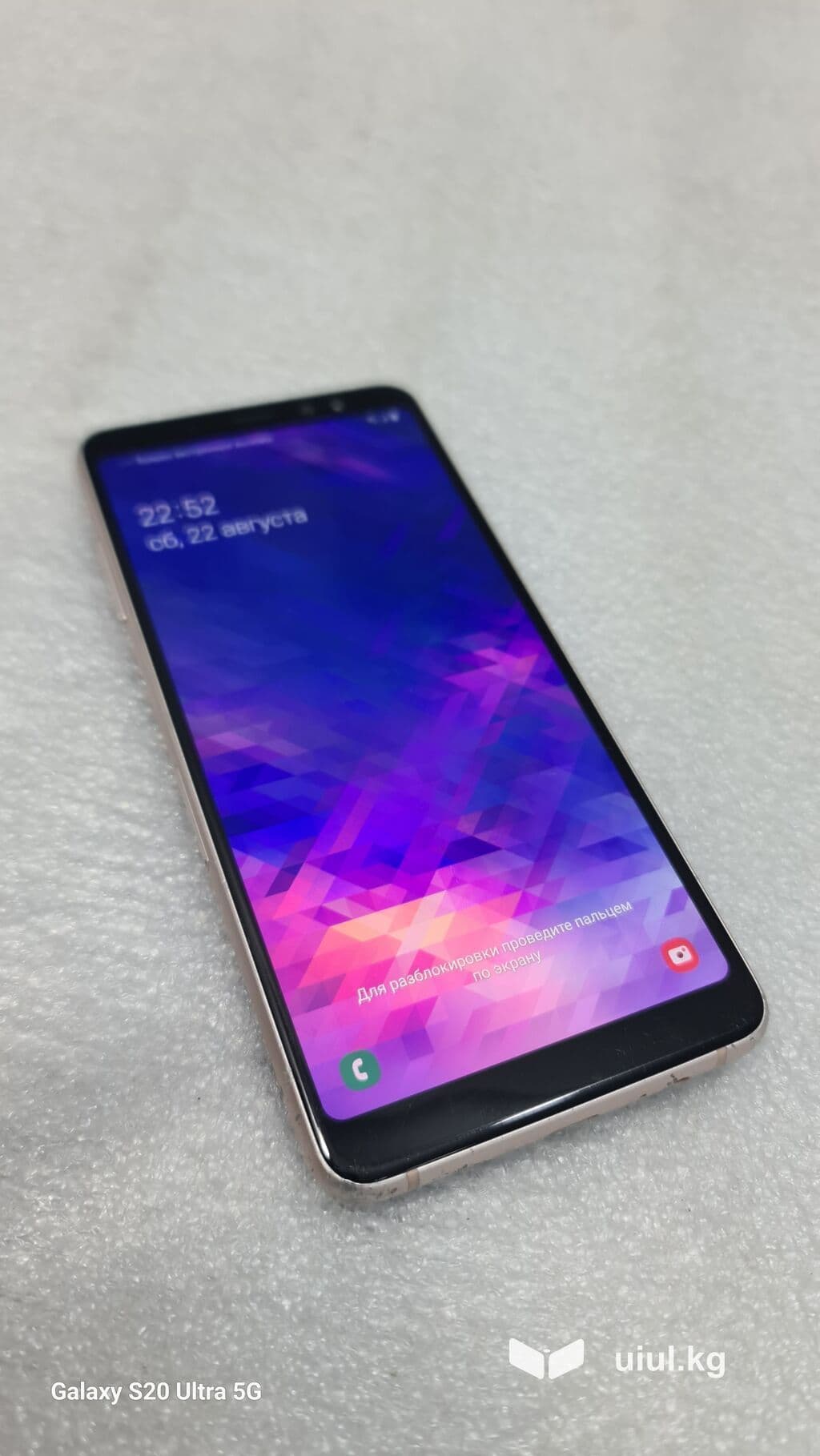 Samsung Galaxy A8 Plus 2018, Б/у, 32 ГБ, цвет - Синий, 2 SIM 4 из 7