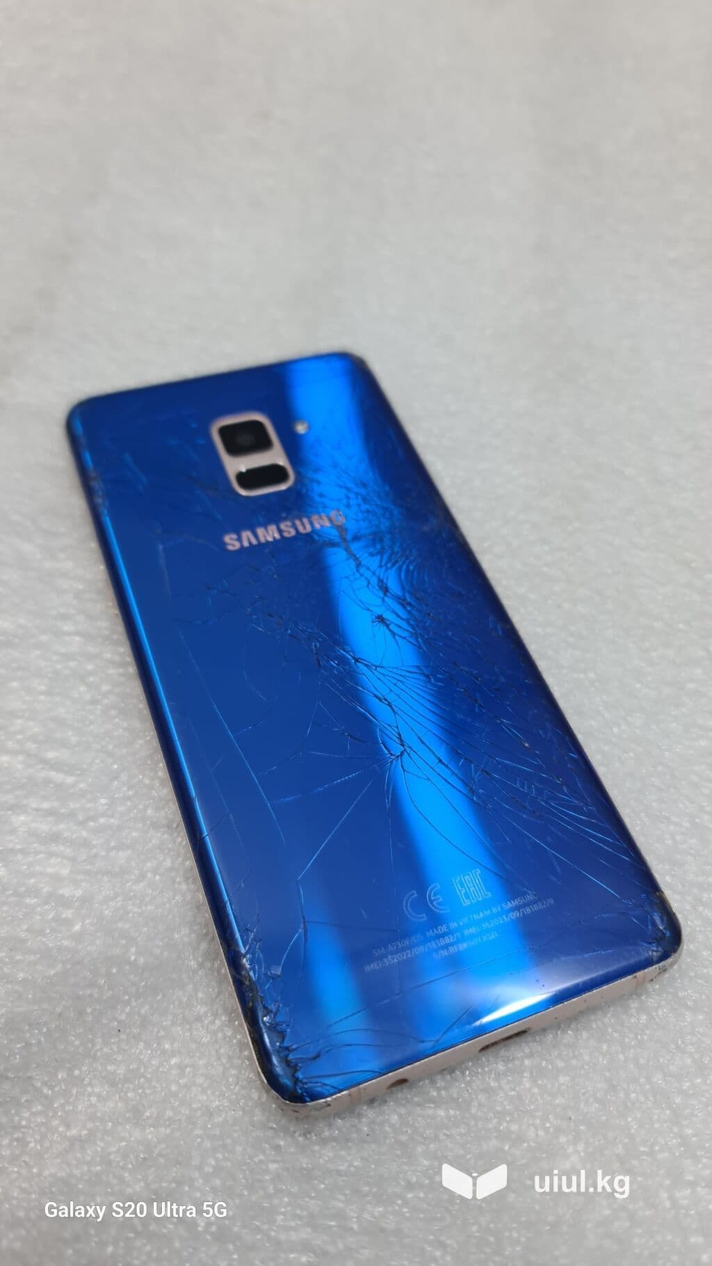 Samsung Galaxy A8 Plus 2018, Б/у, 32 ГБ, цвет - Синий, 2 SIM 6 из 7