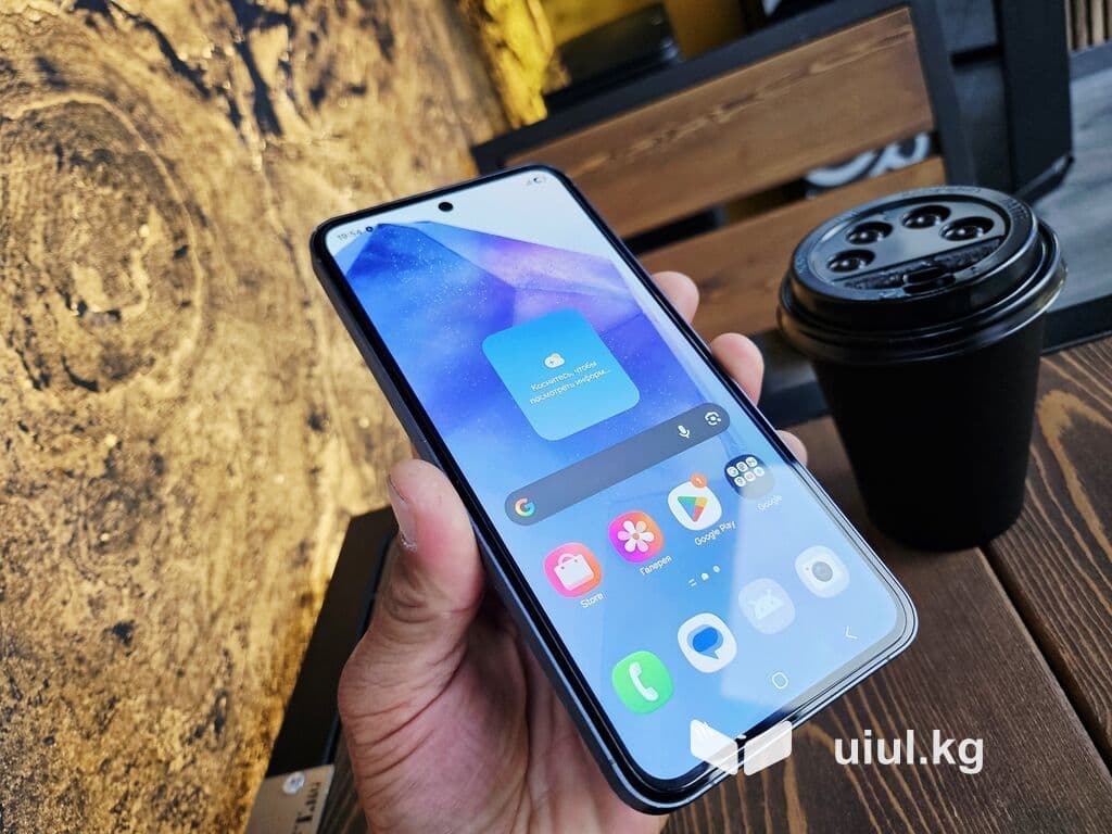 Samsung Galaxy A55 5G, Б/у, 128 ГБ, цвет - Синий, eSIM, 2 SIM, 1 SIM 8 из 19