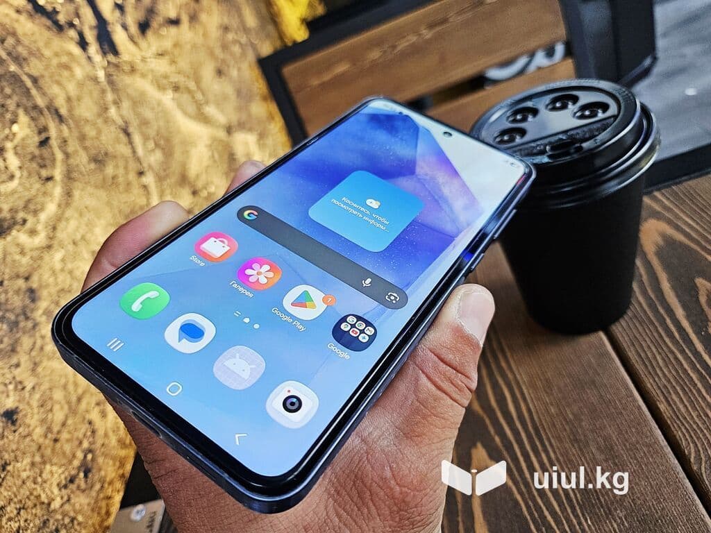 Samsung Galaxy A55 5G, Б/у, 128 ГБ, цвет - Синий, eSIM, 2 SIM, 1 SIM 9 из 19