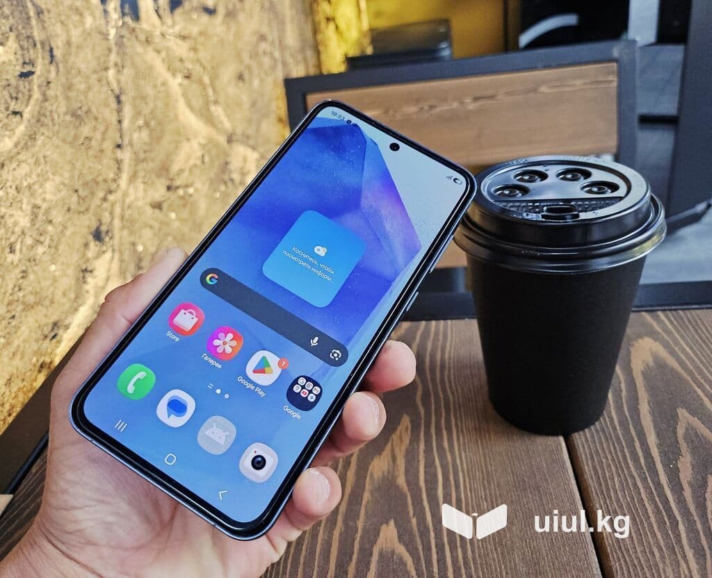 Samsung Galaxy A55 5G, Б/у, 128 ГБ, цвет - Синий, eSIM, 2 SIM, 1 SIM 14 из 19