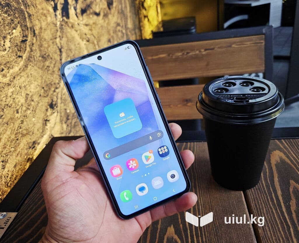 Samsung Galaxy A55 5G, Б/у, 128 ГБ, цвет - Синий, eSIM, 2 SIM, 1 SIM 18 из 19
