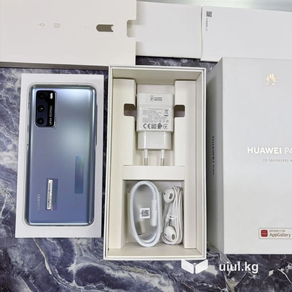 Huawei P40 4G, Новый, 128 ГБ, цвет - Серый, 1 SIM 4 из 8