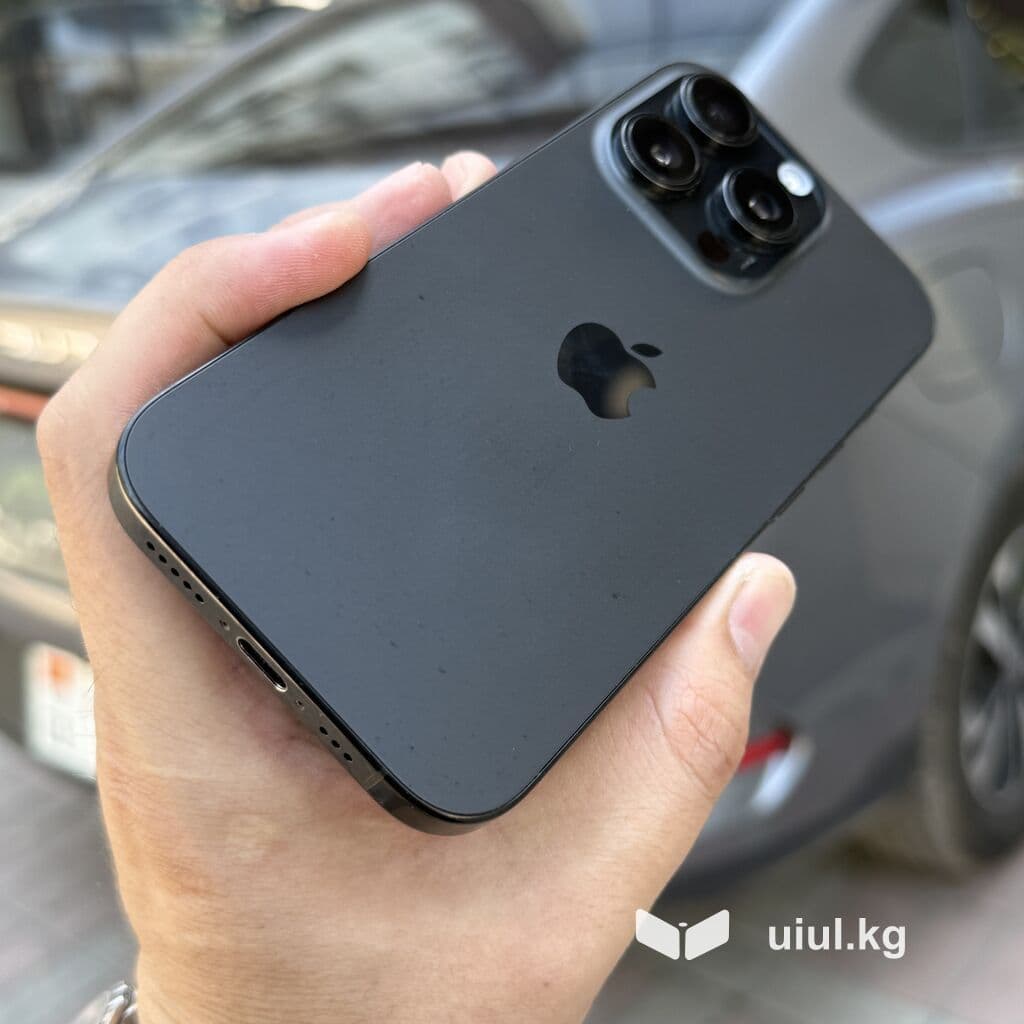 IPhone 16 Pro, Б/у, 256 ГБ, Black Titanium, Защитное стекло, 87 % 5 из 7