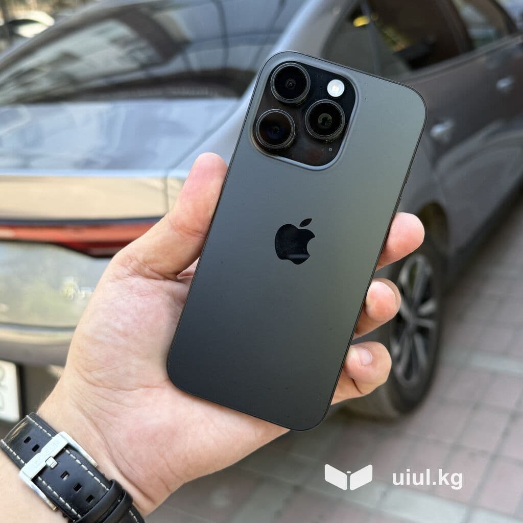 IPhone 16 Pro, Б/у, 256 ГБ, Black Titanium, Защитное стекло, 87 % 6 из 7