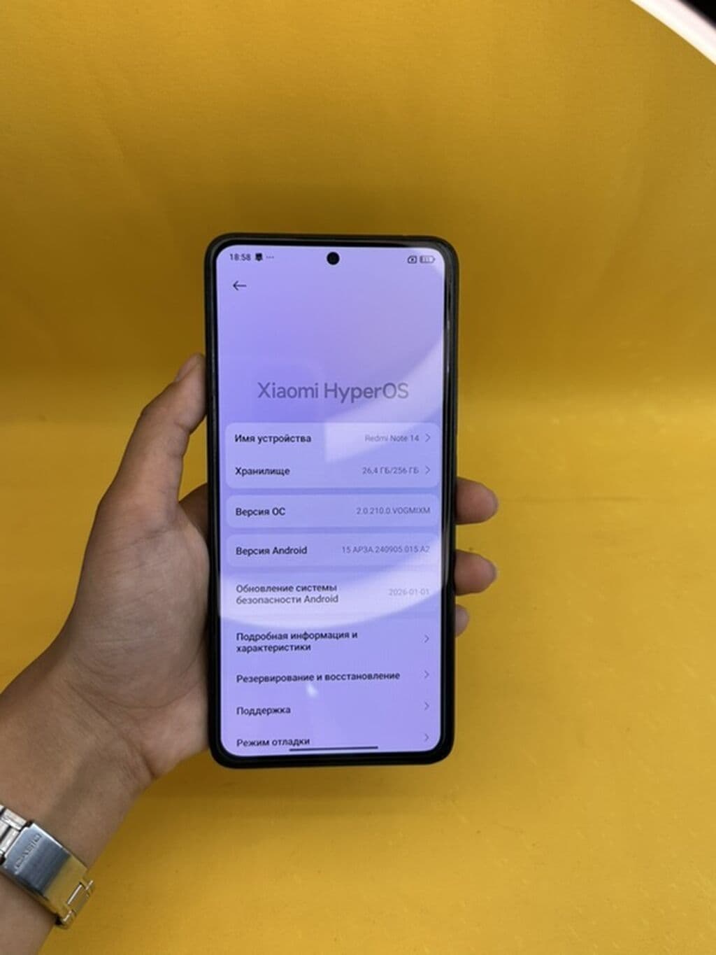 Redmi, Redmi Note 14, Б/у, 256 ГБ, цвет - Черный, В рассрочку, 2 SIM 6 из 6