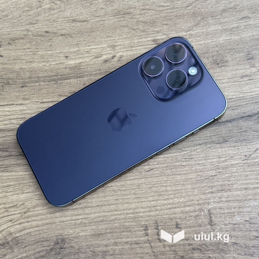 IPhone 14 Pro, Б/у, 256 ГБ, Deep Purple, Чехол, Защитное стекло, 100 %