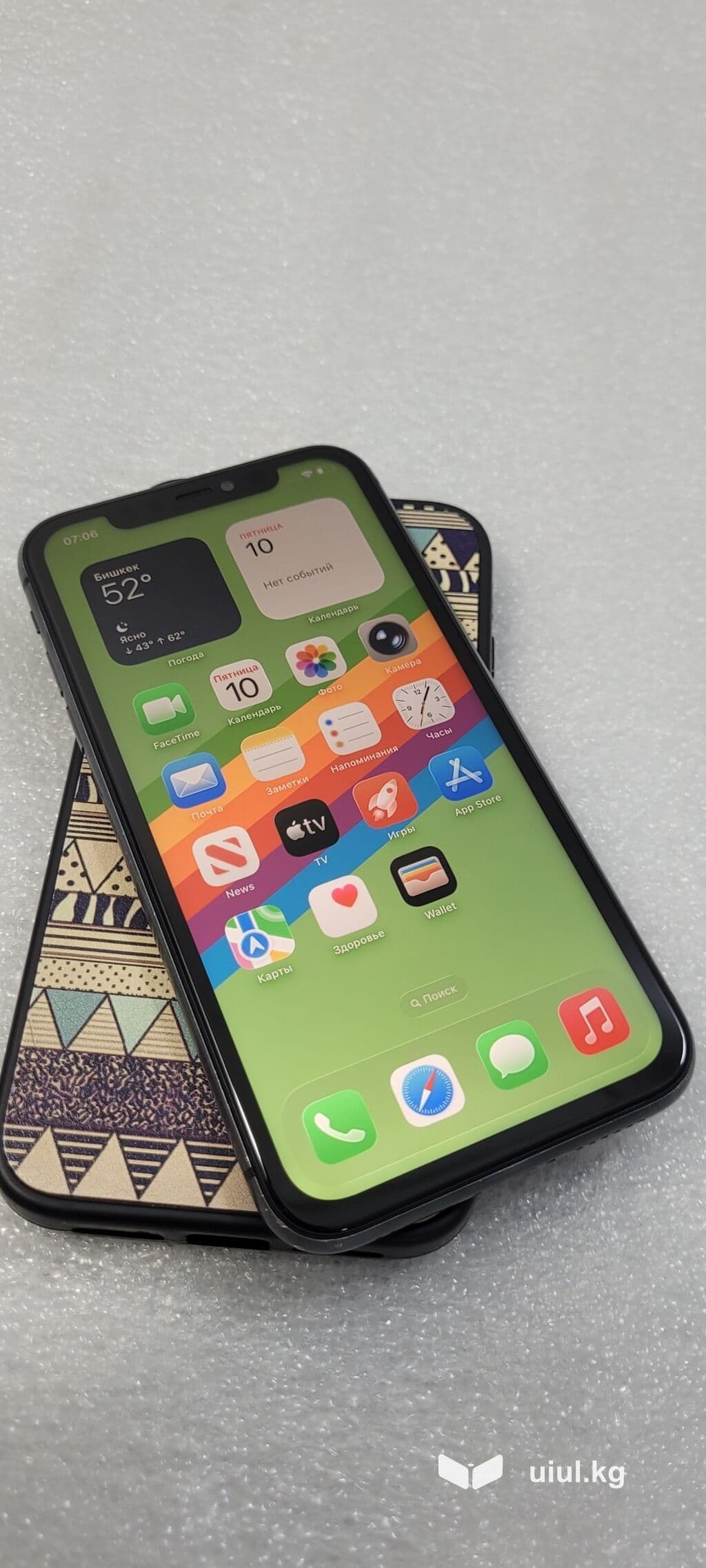IPhone 11, Б/у, 64 ГБ, Черный, Чехол, 68 % 5 из 12