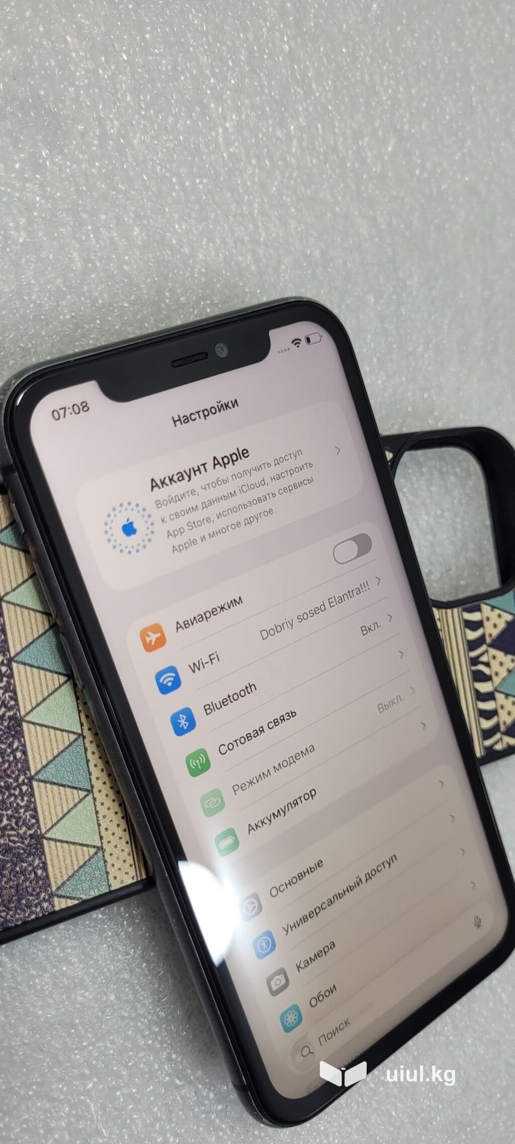 IPhone 11, Б/у, 64 ГБ, Черный, Чехол, 68 % 10 из 12