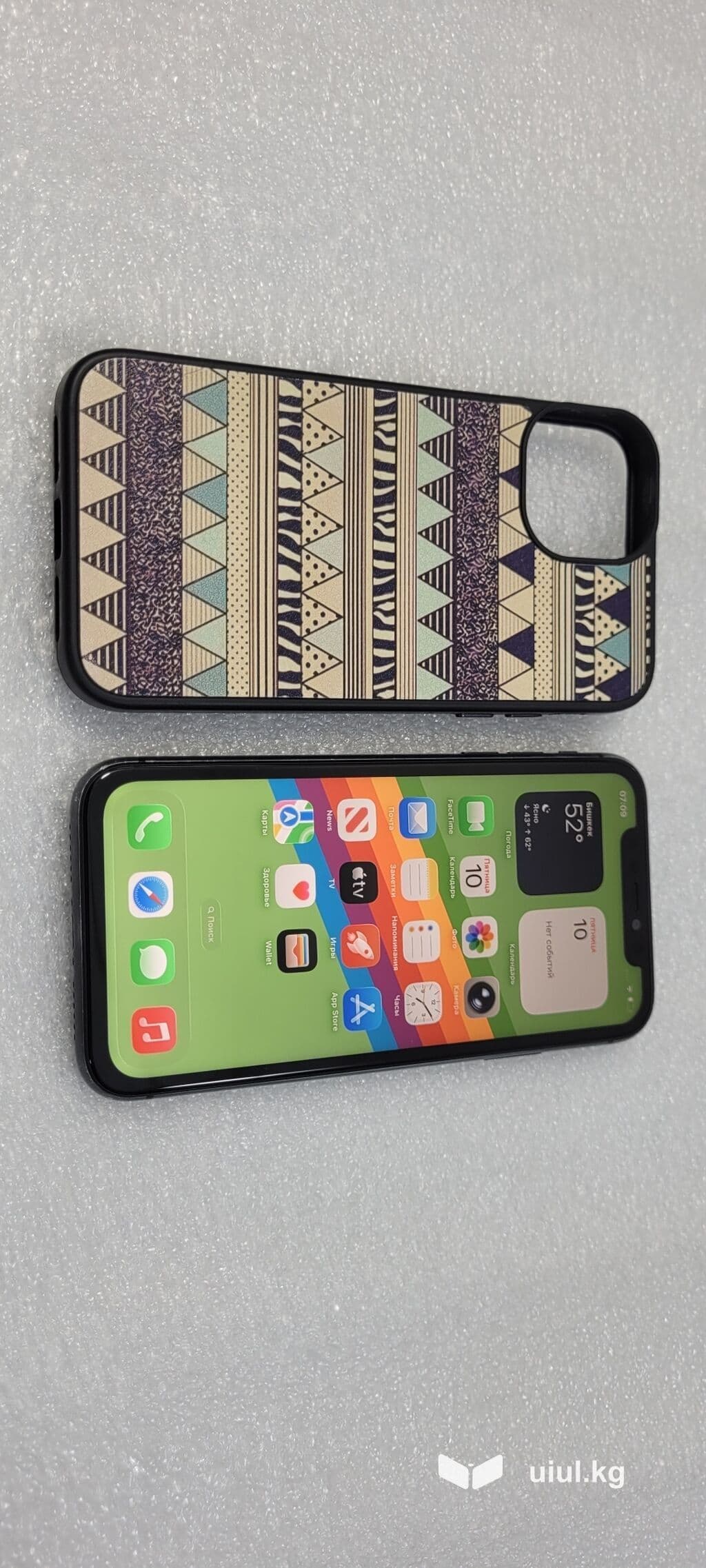 IPhone 11, Б/у, 64 ГБ, Черный, Чехол, 68 % 11 из 12