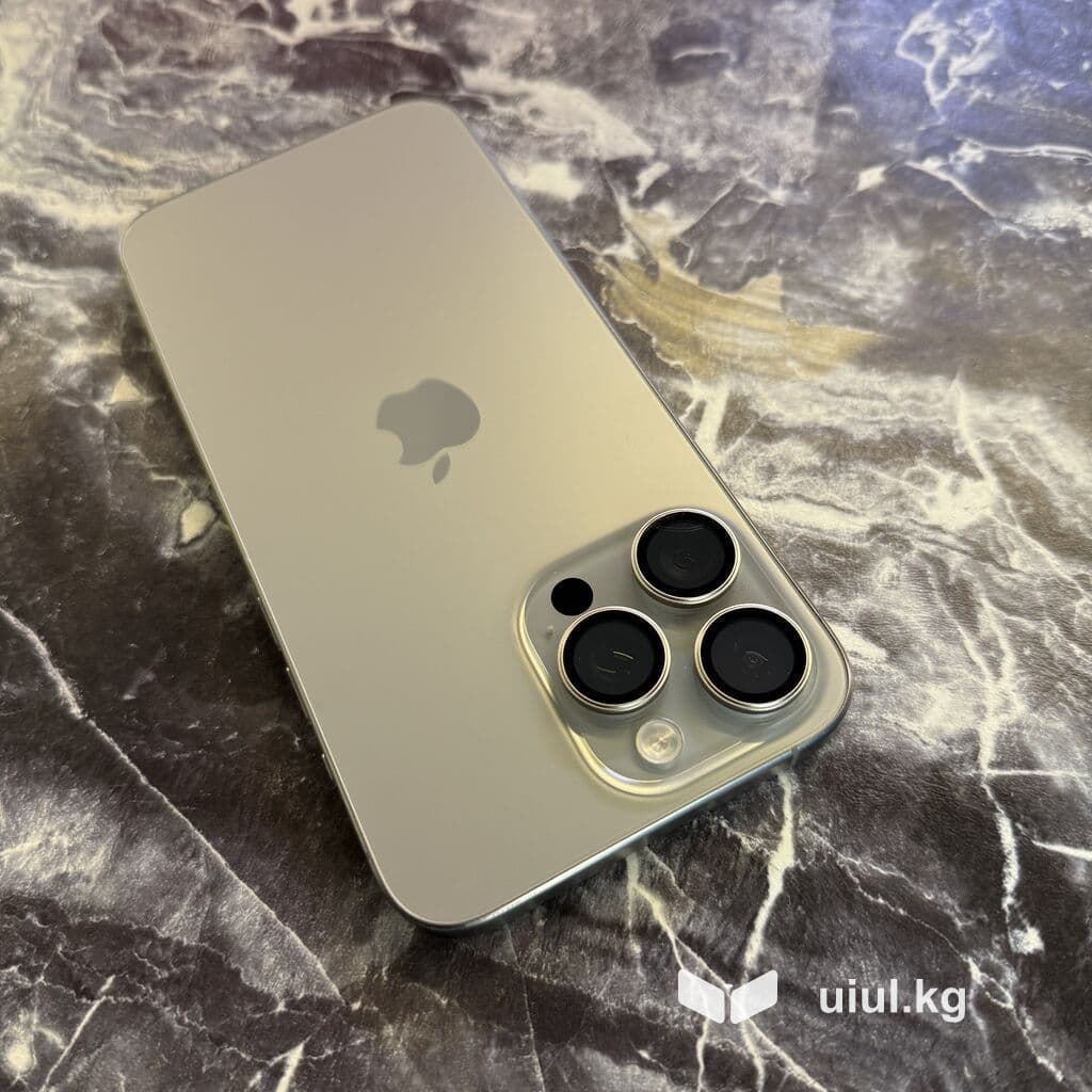 IPhone 15 Pro Max, Б/у, 256 ГБ, Natural Titanium, Чехол, 86 % 4 из 8