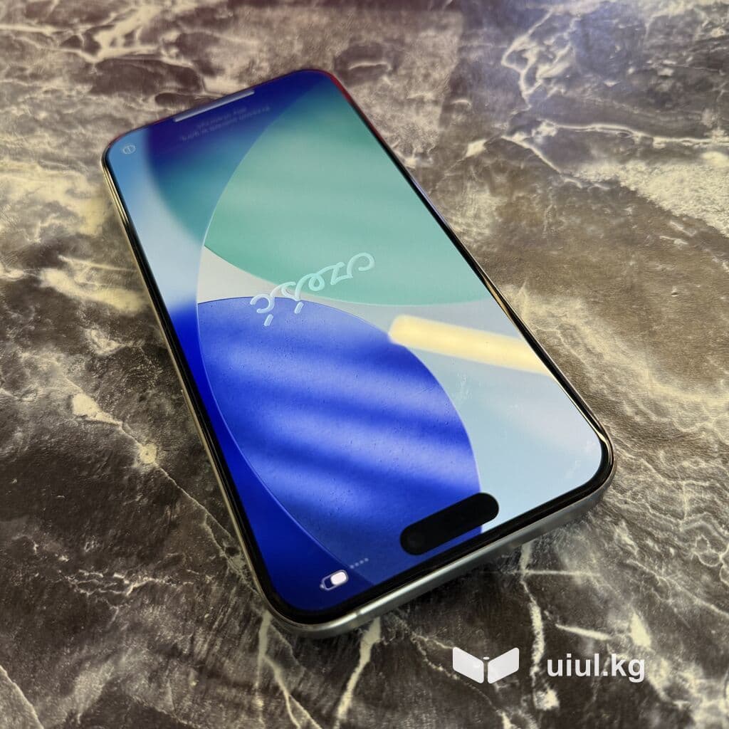 IPhone 15 Pro Max, Б/у, 256 ГБ, Natural Titanium, Чехол, 86 % 7 из 8