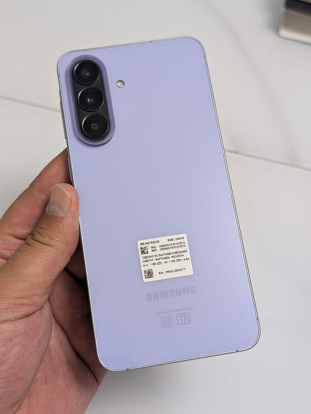 Samsung Galaxy A57, Б/у, 256 ГБ, цвет - Фиолетовый, 2 SIM 6 из 6