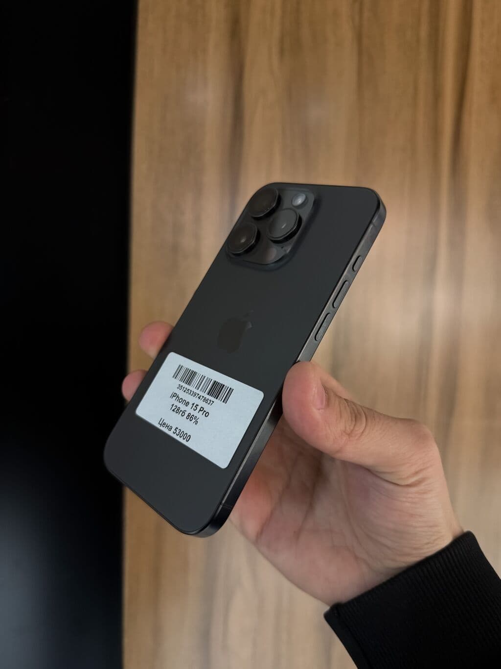 IPhone 15 Pro, Б/у, 128 ГБ, Black Titanium, 86 % 4 из 6