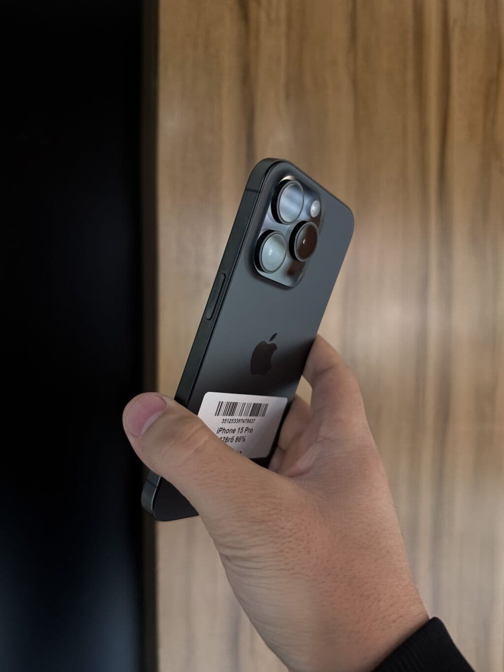 IPhone 15 Pro, Б/у, 128 ГБ, Black Titanium, 86 % 5 из 6