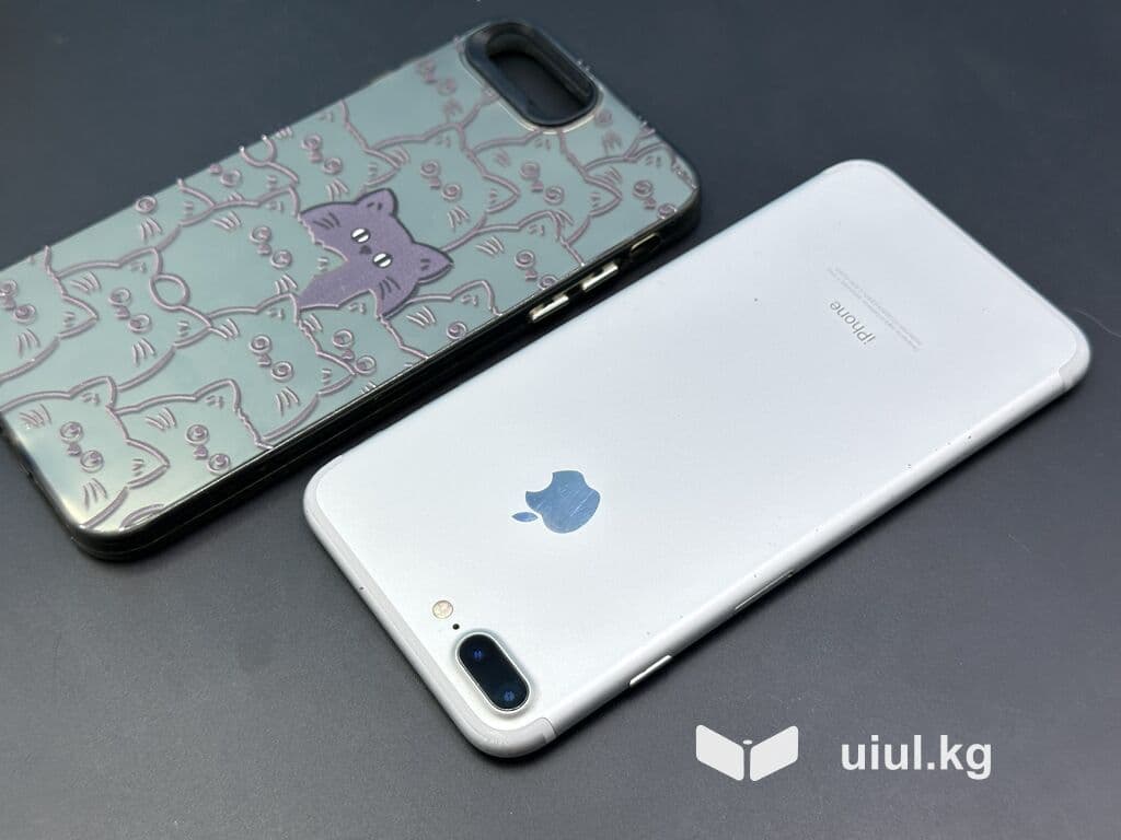 IPhone 7 Plus, Б/у, 256 ГБ, Серебристый, Чехол, 76 %