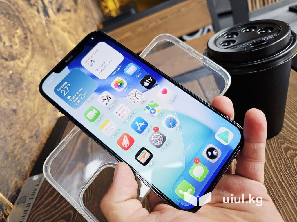 IPhone 12 Pro Max, Б/у, 256 ГБ, Pacific Blue, Чехол, 80 % 1 из 21