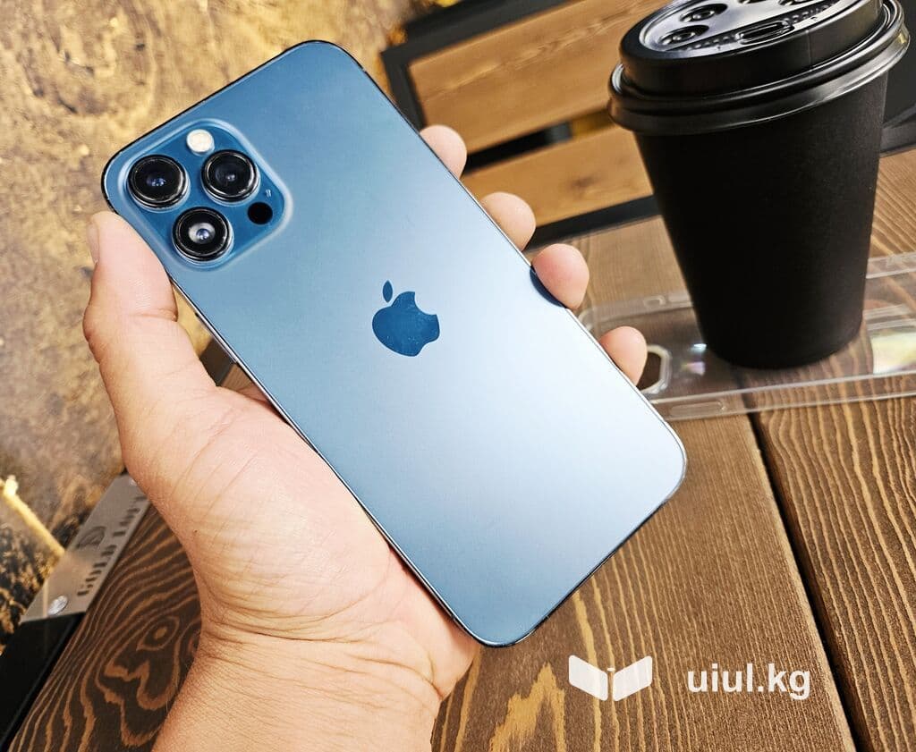 IPhone 12 Pro Max, Б/у, 256 ГБ, Pacific Blue, Чехол, 80 % 19 из 21