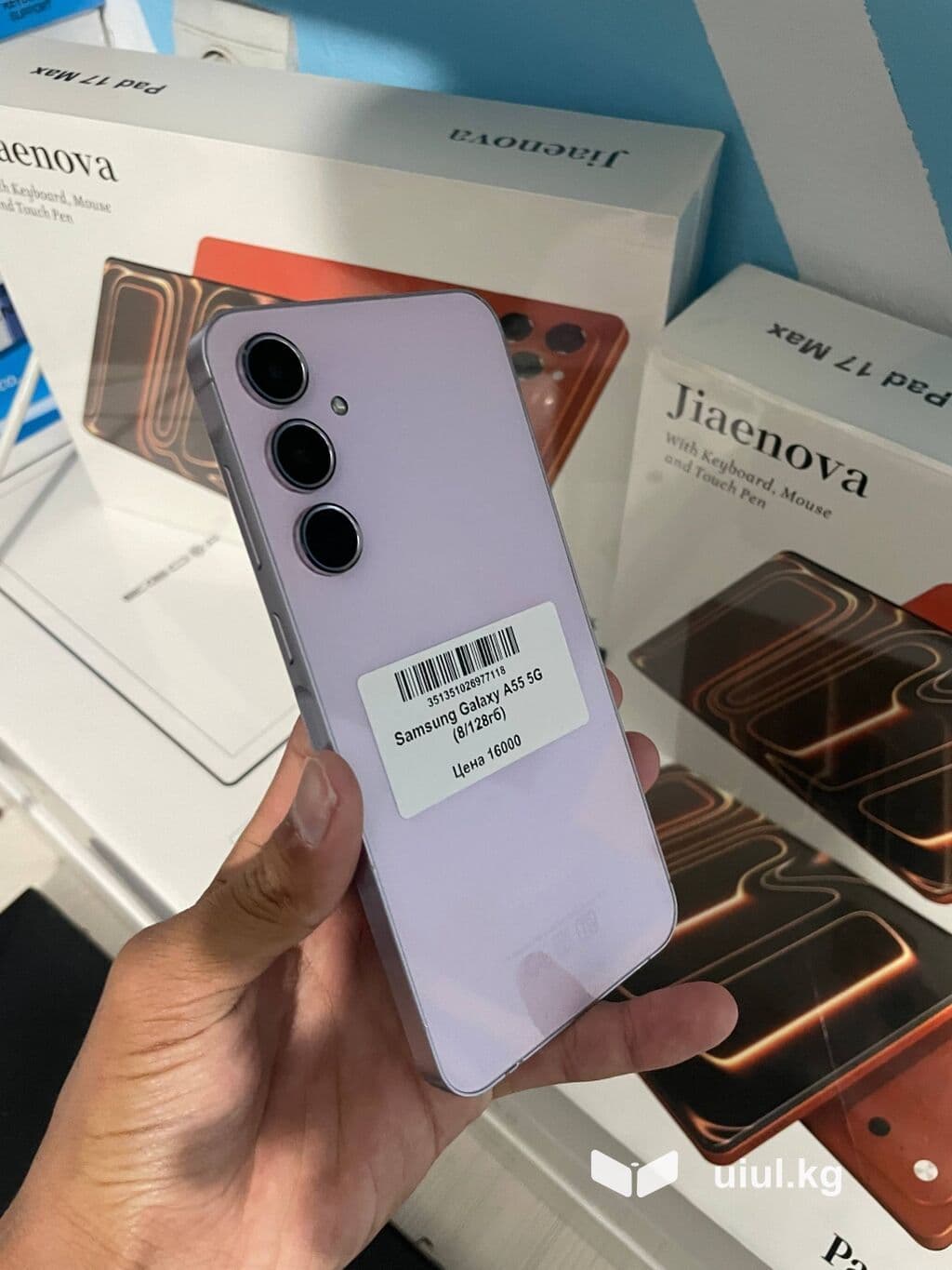 Samsung Galaxy A55 5G, Б/у, 128 ГБ, цвет - Фиолетовый, 2 SIM 2 из 9