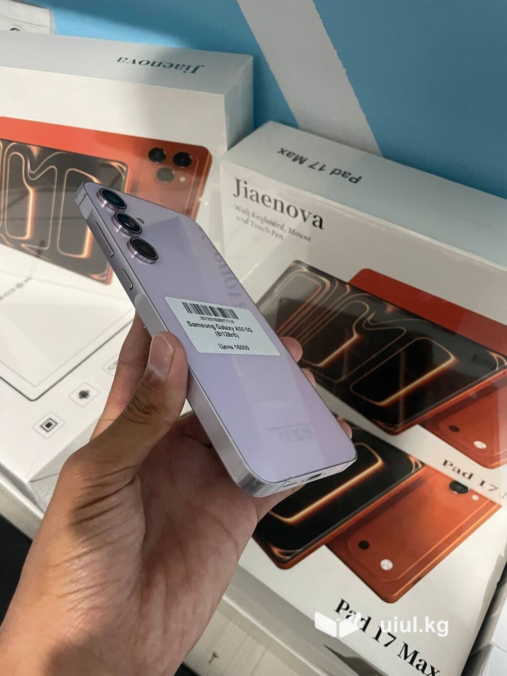 Samsung Galaxy A55 5G, Б/у, 128 ГБ, цвет - Фиолетовый, 2 SIM 4 из 9
