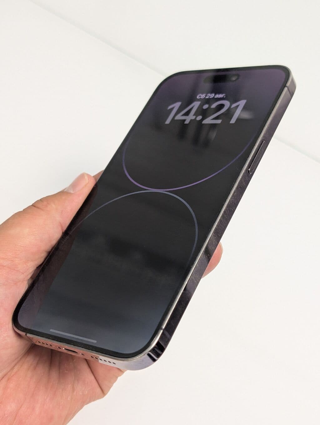 IPhone 14 Pro Max, Б/у, 256 ГБ, Deep Purple, Защитное стекло, Чехол, 81 % 13 из 14