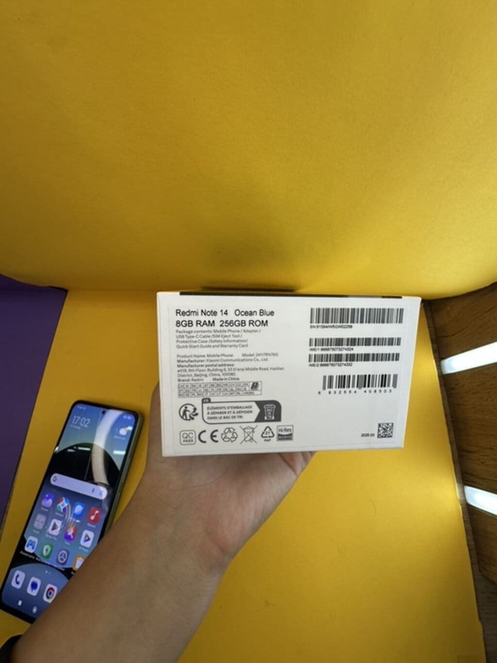 Redmi, Redmi Note 14, Б/у, 256 ГБ, цвет - Голубой, В рассрочку, 2 SIM 12 из 12