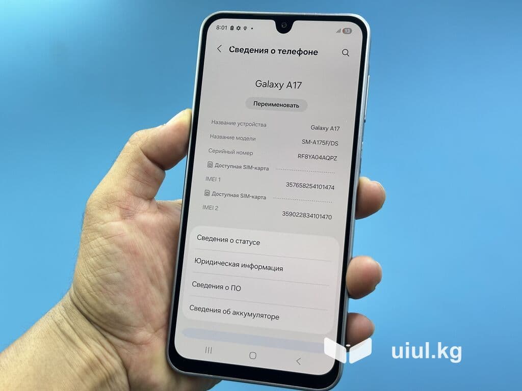 Samsung Galaxy A17, Новый, 256 ГБ, цвет - Серый, 2 SIM 6 из 12