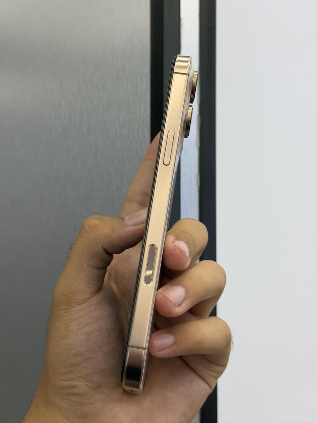 IPhone 16 Pro Max, Б/у, 256 ГБ, Desert Titanium, Защитное стекло, Чехол, В рассрочку, 97 % 4 из 5