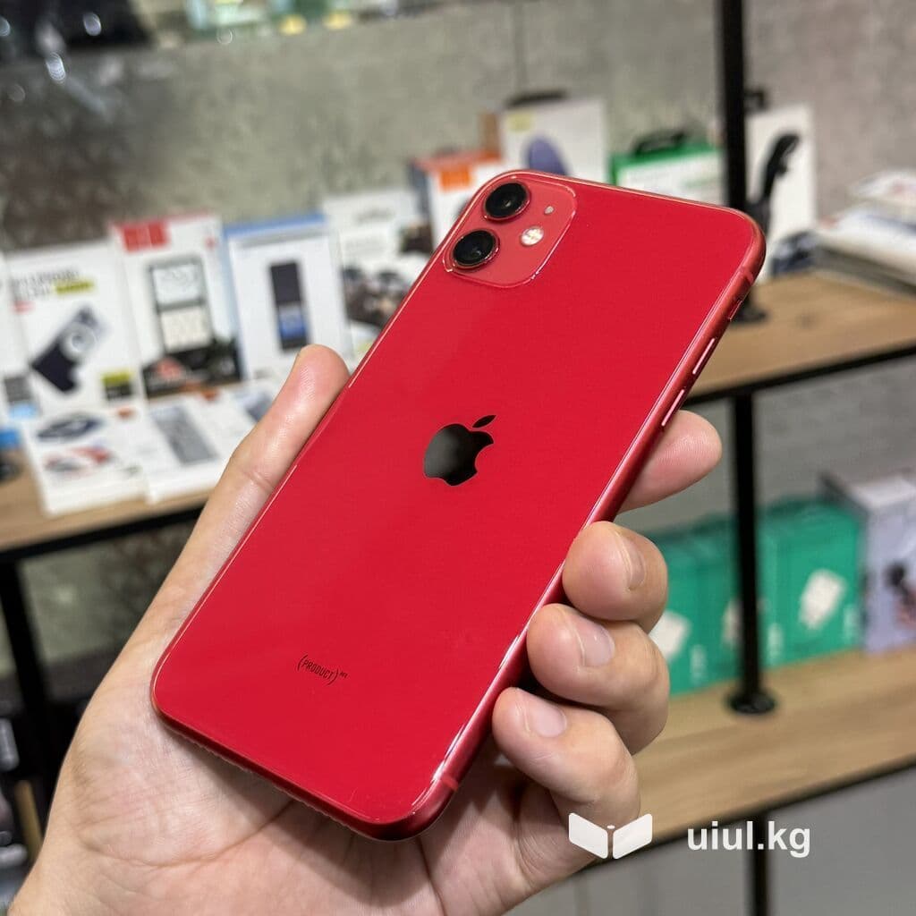 IPhone 11, Б/у, 256 ГБ, Красный, Защитное стекло, 100 % 2 из 15