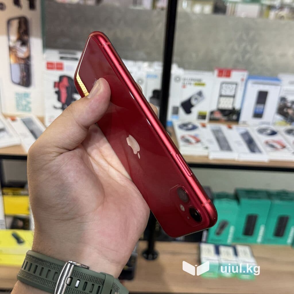 IPhone 11, Б/у, 256 ГБ, Красный, Защитное стекло, 100 % 10 из 15
