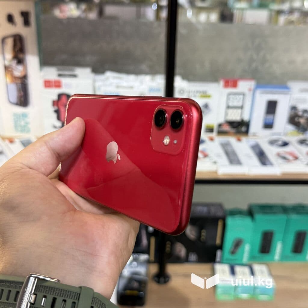IPhone 11, Б/у, 256 ГБ, Красный, Защитное стекло, 100 % 15 из 15