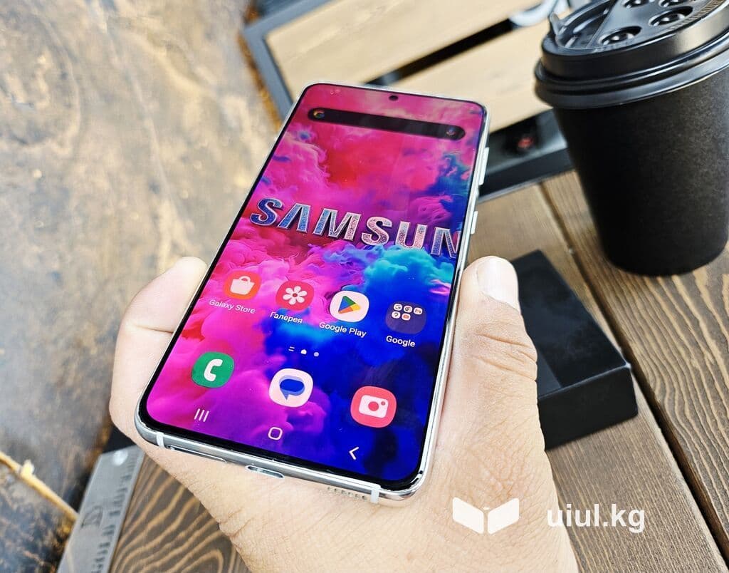 Samsung Galaxy S21 5G, Б/у, 128 ГБ, цвет - Белый, 1 SIM, 2 SIM 21 из 23